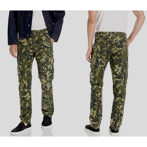 Levi's 502 Hybrid Cargo Pants Mens 34X32 Taper Fit Camo Adjustable Waist - Picture 1 of 15